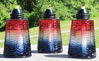 Picture of Seraphic 16oz Glass Tabletop Torches, Set of 3 (Red/White/Blue)