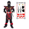 Picture of Ninja Costume for Boys, Halloween Deluxe Costume With Ninja Foam Accessories Toys Set for Kids