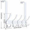 Picture of Over The Door Hook: WEBI Door Hanger Hook Rack with 5 Tri Hooks for Hanging Coats, Door Towel Rack Towel Hanger Door Coat Hanger Over Door Coat Rack for Bathroom,Behind Back of Door,White,2 Packs