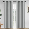 Picture of Yakamok 84 Inch Length Blackout Curtains for Bedroom, Thermal Insulated Room Darkening Grommet Top Window Drapes for Living Room,Light Grey,42W x 84L,2 Panels