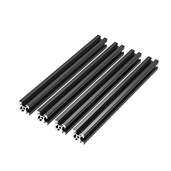 Picture of FEYRINX 4PCS 2020 V Type Aluminum Profile 600mm European Standard Linear Rail Anodized Black Extrusion Frame for 3D Printer