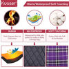 Picture of Kuoser Cozy Waterproof Windproof Reversible British Style Plaid Dog Vest Winter Coat Warm Dog Apparel for Cold Weather Dog Jacket for Small Medium Large Dogs with Furry Collar (XXS - 4XL) Purple 3XL