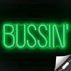 Picture of Lumoonosity Bussin Neon Sign - Meme Bussin Led Neon Lights for Gamers/Streamers/Influencers - Cool Trendy Green Led Signs with On/Off Switch for Wall, Bedroom, Game Room Decor - 16.9 x 6.5-inch