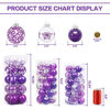 Picture of 70MM/2.76" Christmas Ornaments Set, 30PCS Shatterproof Decorative Hanging Ball Ornament with Stuffed Delicate Decorations, Clear Rustic Xmas Tree Balls for Holiday Party Thankgivings - Purple.