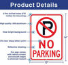 Picture of No Parking Sign With Symbol Sign (4 PACK), 14 x 10 Inches Reflective .40 Rust Free Aluminum, UV Protected , Weather Resistant, Waterproof, Durable InkEasy To Mount