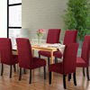 Picture of Dining Chair Covers Dining Room Chair Slipcovers Parsons Chair Slipcover Chair Covers for Dining Room Set of 6,Wine Red