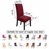 Picture of Dining Chair Covers Dining Room Chair Slipcovers Parsons Chair Slipcover Chair Covers for Dining Room Set of 6,Wine Red