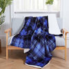 Picture of SOCHOW Sherpa Plaid Fleece Throw Blanket, Double-Sided Super Soft Luxurious Bedding Blanket 60 x 80 inches, Blue