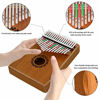 Picture of RANMING Kalimba 17 Key Mbira Thumb Piano Set with Portable Handbag,Study Book and Tune Hammer,Mbira Finger Piano Instrument Gift for Kids Adult Beginner Professional(Mahogany-Hand Rest)