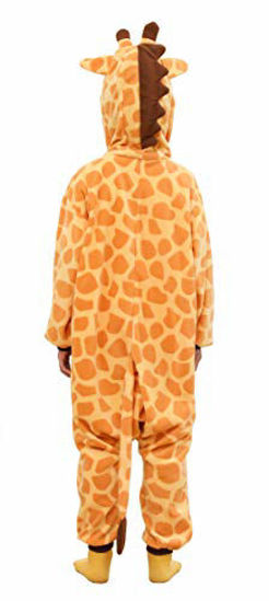 Picture of Unisex Kids Onesie Giraffe Animal Pajamas One Piece Cosplay Costume Sleepwear Girls Boys Halloween Christmas Gift (8-10 Years, Giraffe)