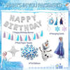 Picture of Frozen Party Supplies, Frozen Birthday Party Decorations, 80 PCS Winter Princess Party Supplies Include Elsa and Olaf Foil Balloon, Banner Balloons, Snowflake Balloon Decorations by HAFTSS