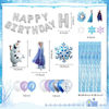 Picture of Frozen Party Supplies, Frozen Birthday Party Decorations, 80 PCS Winter Princess Party Supplies Include Elsa and Olaf Foil Balloon, Banner Balloons, Snowflake Balloon Decorations by HAFTSS