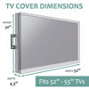 Picture of Outdoor TV Cover 55 inch - Weatherproof Protector for Flat TVs with Bottom Seal, 600D Waterproof Material. Extend Your TV Life.