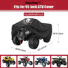 Picture of ClawsCover 95 Inch ATV Quad Covers Waterproof 420D Oxford Cloth 4 Wheelers ATV Accessories Fadeless Windproof Outdoor All Weather Protection Cover for Polaris Can am Kawasaki and More