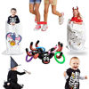 Picture of MALLMALL6 58pcs Halloween Party Favor Games DIY Sack Race Bags Eggs and Spoon Race Game Inflatable Toss Games 3-Legged Race Bands for Kid Adult Family School Outdoor Birthday Carnival Holiday Activity