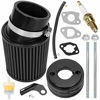 Picture of FVRITO Performance Upgraded Air Filter adapter Intake Spark Plug Kit for Predator 212cc 6.5Hp Baja MB165 & MB200 (Heat, Mini Baja, Warrior) doodle bug BK200 BT200X ct100x RT200 Mini Bike Go Kart Black