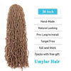 Picture of Umylar 24 inch New Faux Locs Crochet Hair,7 Packs Extensible Soft locs Goddess Crochet Hair, Wavy Pre-Looped Locs Braiding hair for Black Women(24Inch,27#)