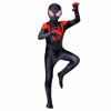 Picture of Superhero Costume Bodysuit for Kids Spandex Zentai Halloween Cosplay Jumpsuit 3D Style (Black, Kids-L (Height: 47-51Inch))