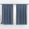 Picture of NICETOWN Blackout Curtains for Bedroom, Blackout Curtain Panels, Window Treatment Energy Saving Thermal Insulated Solid Rod Pocket Blackout Drapes / Draperies (Stone Blue, 1 Pair, 70 by 63-inch)