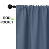 Picture of NICETOWN Blackout Curtains for Bedroom, Blackout Curtain Panels, Window Treatment Energy Saving Thermal Insulated Solid Rod Pocket Blackout Drapes / Draperies (Stone Blue, 1 Pair, 70 by 63-inch)