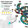 Picture of KAAYEE Wooden Puzzles Jigsaw, Sea Turtle Puzzle Gift for Adults and Kids, Unique Jigsaw Pieces, Fun Challenging Animal Puzzles Gifts Perfect Family Game, 9.4 x 8 Inches, 100 Pieces, Small Size