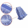 Picture of String Mop Heads Replacement Heavy Duty Commercial Grade Blue Cotton Looped End Wet Industrial Cleaning Mop Head Refills (3, Large)