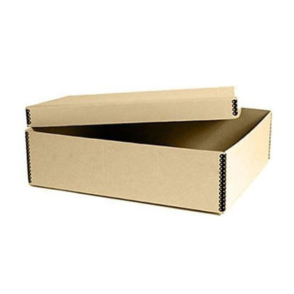 Picture of Archival Methods Metal Edge Short Top Box 12.5x15 x 4.25", Tan