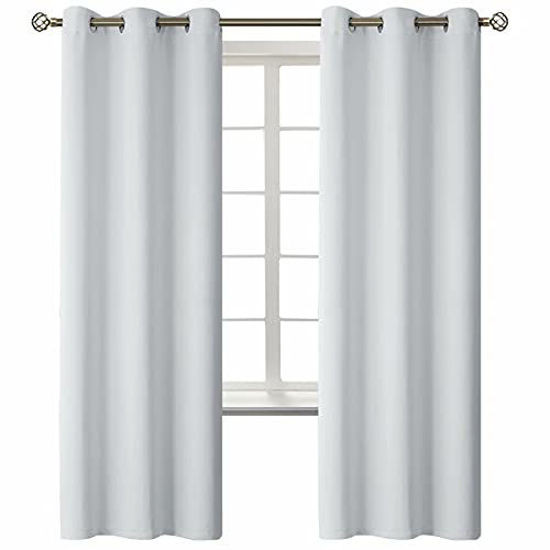 Picture of BGment Blackout Curtains for Bedroom - Grommet Thermal Insulated Room Darkening Curtains for Living Room, Set of 2 Panels (42 x 72 Inch, Greyish White)