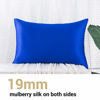 Picture of ZIMASILK 100% Mulberry Silk Pillowcase for Hair and Skin Health,Soft and Smooth,Both Sides Premium Grade 6A Silk,600 Thread Count,with Hidden Zipper,1pc (King 20''x36'',Royal Blue)