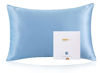 Picture of ZIMASILK 100% Mulberry Silk Pillowcase for Hair and Skin Health,Soft and Smooth,Both Sides Premium Grade 6A Silk,600 Thread Count,with Hidden Zipper,1pc (King 20''x36'',Light Blue)