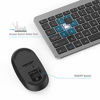 Picture of Wireless Keyboard and Mouse Combo - Full Size Slim Thin Wireless Keyboard Mouse with Numeric Keypad 2.4G Stable Connection Adjustable DPI (Grey & Black)