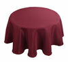 Picture of Biscaynebay Textured Fabric Tablecloths, Water Resistant Spill Proof Tablecloths for Dining, Kitchen, Wedding and Parties, Burgundy 132 Inches in Diameter Round