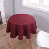 Picture of Biscaynebay Textured Fabric Tablecloths, Water Resistant Spill Proof Tablecloths for Dining, Kitchen, Wedding and Parties, Burgundy 132 Inches in Diameter Round