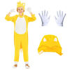 Picture of Beconca Kids Hedgehog Costume Cartoon Tails Jumpsuit Cosplay Halloween Pretend Play for Boys (XL, Yellow)