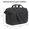 Picture of EMPSIGN Stylish Laptop Bag Briefcase, 17.3 Inch Laptop Case Expandable Messenger Bag for Men Water Repellent, RFID Blocking Office Carrying Shoulder Bag for Work Business Commute Travel School-Black