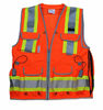 Picture of REXZUS=VERO1992 (A) Reflective Vest Class 2 Heavy Woven Two Tone Engineer Hi Viz Orange safety vest 3M 8712 Tape (X-Large, Orange)