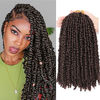 Picture of 8 Packs Pretwisted Passion Twist Crochet Hair 12 Inch Pretwisted Spring Twist Crochet Hair for Black Women Prelooped Passion Twist Hair Crochet Braids Hair for Black Women (12 Inch (Pack of 8), 4#)