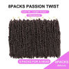 Picture of 8 Packs Pretwisted Passion Twist Crochet Hair 12 Inch Pretwisted Spring Twist Crochet Hair for Black Women Prelooped Passion Twist Hair Crochet Braids Hair for Black Women (12 Inch (Pack of 8), 4#)