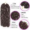 Picture of 8 Packs Pretwisted Passion Twist Crochet Hair 12 Inch Pretwisted Spring Twist Crochet Hair for Black Women Prelooped Passion Twist Hair Crochet Braids Hair for Black Women (12 Inch (Pack of 8), 4#)