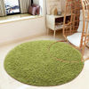 Picture of junovo Round Fluffy Soft Area Rugs for Kids Girls Room Princess Castle Plush Shaggy Carpet Cute Circle Nursery Rug for Kids Baby Girls Bedroom Living Room Home Decor Circular Carpet, 5ft Green