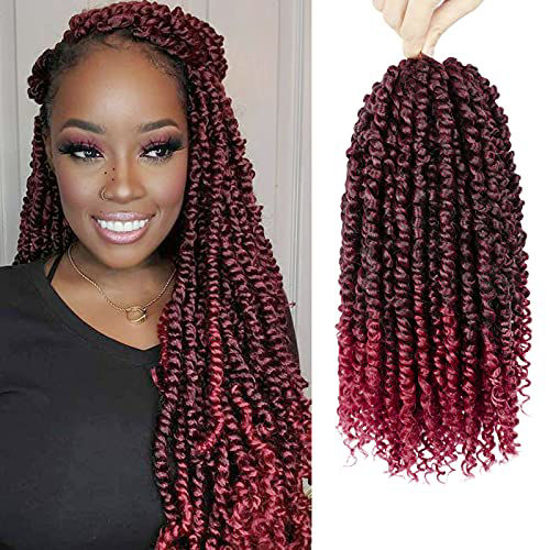 Passion Twist Hair - 8 Packs 12 Inch Passion Twist Crochet Hair For Women,  Crochet Pretwisted Curly Hair Passion Twists Synthetic Braiding Hair  Extensions (12 I…