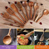 Picture of Kitchen Utenails Set with Holder,Kitchen Wooden Utensils for Cooking , Wood Utensil Natural Teak Wood Spoons for Cooking,Wooden Kitchen Utensil Set With Spatula and Ladle (11)