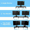 Picture of FITUEYES Dual Monitor Stand - 3 Shelf Computer Monitor Riser with Cellphone Holder, Wood Desktop Stand with Adjustable Length and Angle, Desk Accessories, Office Supplies, Black, DT111101WB