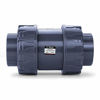 Picture of HYDROSEAL Sharkfellow 2 PVC True Union Ball Check Valve with Full Port, ASTM F1970, with EPDM Seals, Corrosion-Free, Service Free, Rated at 200 PSI @73F, Gray, 2 inch Socket (2'')