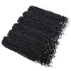 Picture of 20 Inch Goddess Faux Locs Crochet Hair 6Packs Straight Goddess Locs with Curly Ends Synthetic Crochet Hair Braids for Women(1B#)