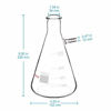 Picture of StonyLab 1000ml Borosilicate Glass Filtering Flask, Bolt Neck with Tubulation, 1L (1 Liter)