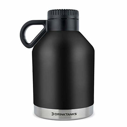 Picture of DrinkTanks Session 32oz Insulated Stainless Steel Beer Growler (Obsidian)