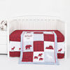 Picture of Kiddos Buffalo Plaid Crib Bedding Set Christmas Special- Woodland Theme-Unisex for Boys or Girls- 3 Piece- Luxury Microfiber- (Wild Red)