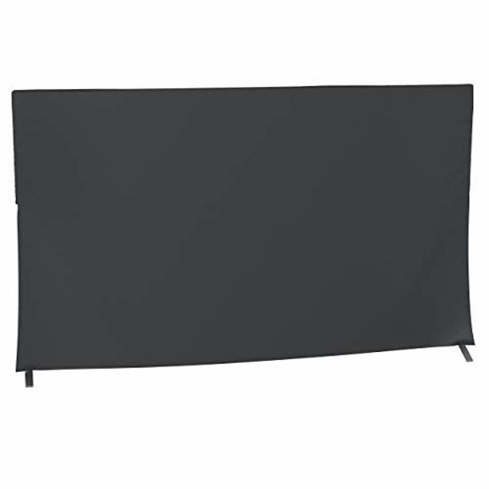 Picture of Kuzy TV Cover Indoor 75 inch - LCD TV Screen Protector for Flatscreen - Inside TV Dust Cover for Flat Screen Television Clean Decorative Light Moving Fabric Cover Size 71 x 45 inch Made in USA, Black