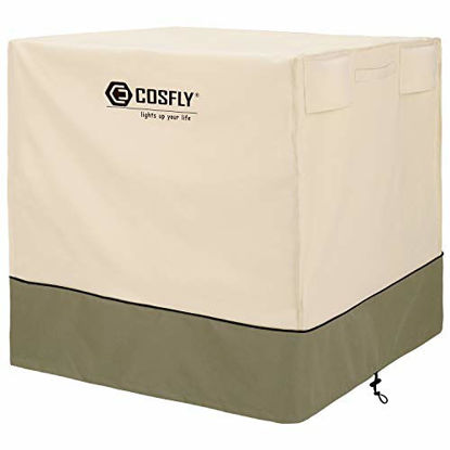 Picture of COSFLY Air Conditioner Cover for Outside Units-Durable AC Cover Water Resistant Fabric Windproof Design -Square Fits up to 24 x 24 x 26 inches